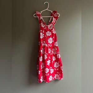 Carter's Vibrant Red Kids Dress with Floral Design